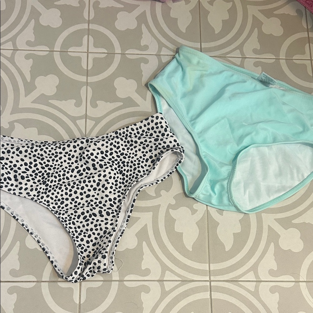 Polka Dot and Mint Green Bikini Bottoms